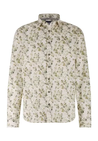 State of Art - Hemd mit botanischem Print beige - Gr. - XXL