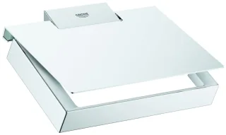 Grohe WC-Papierhalter Selection Cube 40781 Metall mit Deckel chrom, 40781000 40781000