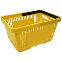 GERSO Einkaufskorb Einkaufskorb aus Kunststoff Plastik mit Henkel 20 Liter 40cm stapelbar, 21 l