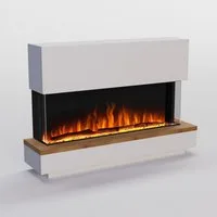 GARLIVO Elektrokamin Napoli, täuschend echte Flamme mit Heizung und Knistereffekt