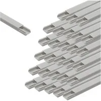 HELO24 Kabelkanal Installationskanal weiß schraubbar Kabelleiste PVC