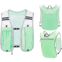 Blusmart Trinkrucksack Trinkrucksack, Laufrucksack, Trailrunning-Rucksack (Verstellbar, leicht, atmungsaktiv, wasserdicht, Unisex, mit Reflektorstreifen), Geeignet zum Laufen, Radfahren und Wandern