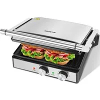 Aigostar Paninigrill Kontaktgrill XXL, Sandwichmaker und Panini Grill, Temperaturkontrolle, 2000,00 W, Antihaftbeschichtung, 180° klappbar, Fettauffangschale, 190–230 °C