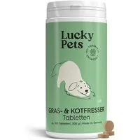 Lucky Pets Gras & Kotfresser Tabletten für Hunde - pflanzlich, magenschonend, Nahrungsergänzungsmittel für: Hunde