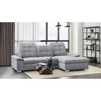 WERK2 Ecksofa Carmen, 264 x 170 cm, mit Bettfunktion & Bettkasten, L-Form, inkl. Kopfteilverstellung, optional Sitztiefenverstellung