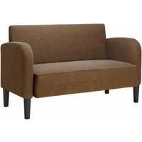vidaXL Sofa Zweisitzer-Sofa Braun 110 cm Kunstleder, 1 Teile