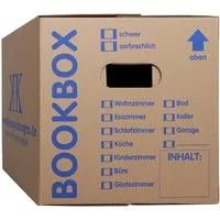 KK Verpackungen Aufbewahrungsbox (Spar-Set, 40 St., 40er-Set), Profi Bücherkartons Bücherkarton Umzugskiste 2-wellig 40kg Braun