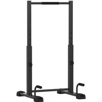 SPORTNOW Kraftstation Dip Barren Dip Station bis 540 kg Belastbar, 0 Gewichtsblöcke (Höhenverstellbar Fitness-Bar, 2-tlg., Push Up Stand Bar), für Calisthenics, Zuhause, Krafttraining