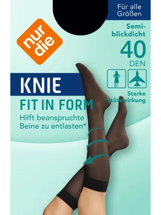 NUR DIE Damen Kniestrümpfe Fit in Form 40 DEN