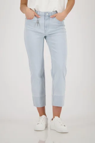 monari - Culotte Jeans mit Anhänger light denim - Gr. - 38