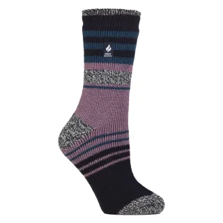 Damen Winter-Variierte Streifenmuster Thermosocken für den Winter