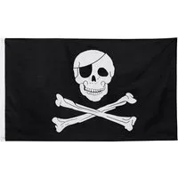 BRUBAKER Fahne Piratenflagge Totenkopf - Fahne Piraten (1-St), Skull & Bones Piratenfahne Flagge - Große Hissfahne Pirat 150 x 90 cm