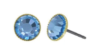 konplott - Ohrstecker - Black Jack blau/gold