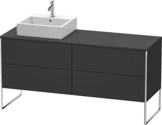 Duravit XSquare Konsolenwaschtischunterbau bodenstehend Graphit Supermatt 1600x548x778 mm - XS4924L8 XS4924L8080