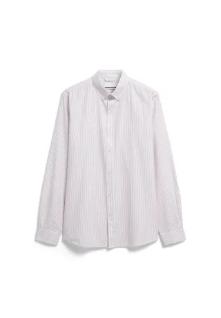 Armedangels - QUAASA STRIPE LONGSLEEVE SHIRT honey reed - Gr. - L