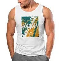 Neverless Tanktop Herren Tank-Top Hawaii Surfing Palmen Aufdruck Sommer Print mit Print
