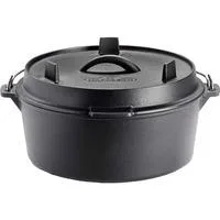 Gusseisen Dutch Oven mit Deckel, Topf schwarz, Ø 28cm, 6 Liter