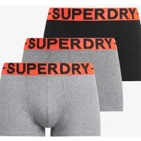Superdry Boxershorts TRUNK TRIPLE PACK (Packung, 3-St) aus Baumwollmischung mit Jersey, eng anliegende Passform, pflegeleicht