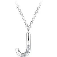 ALEXANDER YORK Kette mit Anhänger Buchstabenanhänger J, 2-tlg., 925 Sterling Silber