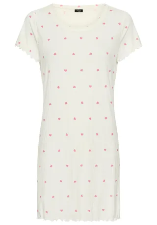 LASCANA - Vivance Dreams VD Rib Bigshirt off-white - Gr. - 34