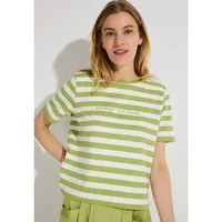 MORE&MORE Kurzarmshirt sportives Kurzarmshirt, gestreift