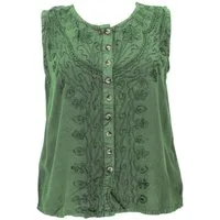 Guru-Shop T-Shirt Besticktes indisches Hippie Top, Boho-chic.. Festival, Ethno Style, alternative Bekleidung