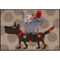 Salonloewe Fußmatte Salonloewe TIERTURM Fußmatte Wohnmatte 50 x 75 cm, Rechteckig, Höhe: 7 mm, In- und Outdoor, waschbar bei 40° Grad und trocknergeeignet