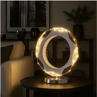 GLOBO LIGHTING LED Tischleuchte, LED-Leuchtmittel fest verbaut, Neutralweiß, Tischleuchte Tischlampe Nachttischleuchte LED Kristall Wohnzimmerlampe