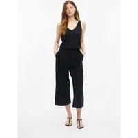 s.Oliver Jumpsuit Overall Ärmelloser Overall aus Interlockjersey mit Gürtel
