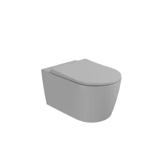 VitrA New Metropole Round QuantumFlush Wand-WC spülrandlos Steingrau Matt,7910B476-0075 7910B476-0075