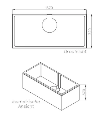 Neuesbad Wannenträger für Galatea SUNDOWN SN 160/75 Duo 160,5x75,5 SW 16323