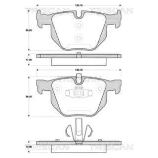 Triscan Bremsbel?ge hinten BMW 3er X1