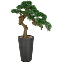 Kunstbonsai Bonsai Zeder, Creativ green, Höhe 80 cm, im besonderen Pflanzgefäß