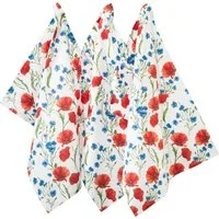 REDBEST Geschirrtuch Geschirrtuch 3er-Pack, Baumwolle Blumen