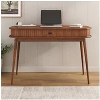 IDIMEX Schreibtisch JARI, Home Office Tisch mit Stauraum aus Kiefer Massivholz Kastanien farben