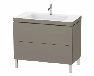 Duravit L-Cube c-bonded Set bodenstehend Flanell Grau Seidenmatt 1000x480x698 mm - LC6938O9090 LC6938O9090