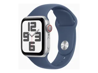 Apple Watch SE (2022) (GPS + Cellular) 40mm silber mit Sportarmband M/L Denim | mxgg3qf/a |