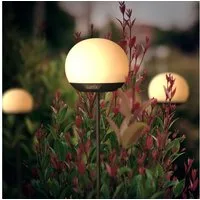 lumix LED Solarleuchte LUMIX Solar Flower Pompom, Farbwechsel, LED, Farbwechsel, Kaltweiß, Warmweiß, Solarlampe mit innenliegendem Solarpanel