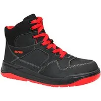 ELTEN MAVERICK black-red Mid ESD S3S Sicherheitsstiefel (Schuhkarton, Paar)