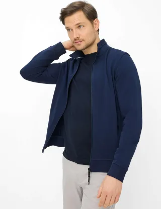Brax Herren Sweatjacke Style SCOTT marine, dunkelblau, Gr. 6XL
