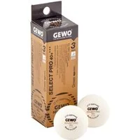 Gewo Tischtennisball 3 St., ITTF Select Pro Wettkampf Bälle, 3 Sterne, mit Naht, weiß (3-St)
