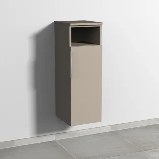 Sanipa 3way Mittelschrank mit 1 Tür und 1 offenem Fach, Sandgrau-Matt, UF13167 UF13167