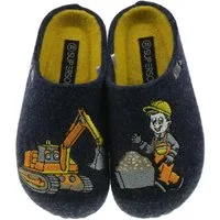 SUPERSOFT Supersoft Kinder Hausschuh Bagger Hausschuh