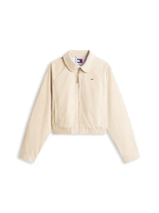 Tommy Jeans - Tommy Badge wasserabweisende Twill-Jacke beige - Gr. - L