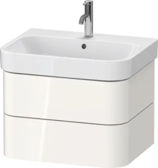 Duravit Happy D.2 Plus Waschtischunterbau wandhängend Weiß Hochglanz 625x490x415 mm - HP438602222000 HP4386022220000