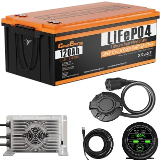 [EU Direct] Cloudenergy R48-120 48V(51.2V) 120Ah LiFePO4 Battery Powerful Golf Cart Battery Built-in Bluetooth 250A BMS