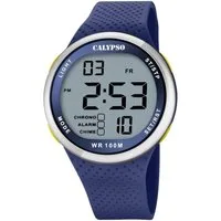 Calypso Quarzuhr Herrenuhr K5785-3 Blau Kunststoffband 44 mm