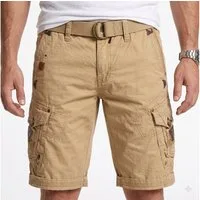 Geographical Norway Cargoshorts kurze Hose aus Baumwolle, Sommer-Bermuda (1-tlg) Herrenshorts mit Gürtel Größe S bis 5XL