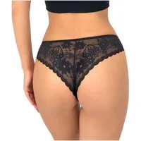 Donna Brasilslip 280 (2-St) Damen 2er Pack Brazilian Slips Unterhosen Spitze Baumwolle