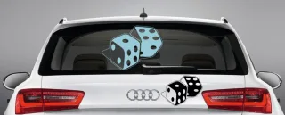 Autoaufkleber "Würfel" für Autos, Lack und Heckscheibe